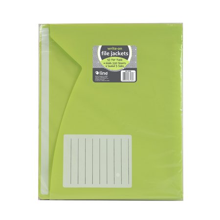 C-Line Products WriteOn Poly File Jackets, Assorted, 11 X 8 12, 10PK 63160